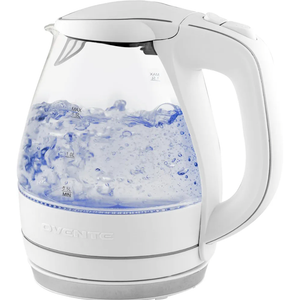 Visit the OVENTE Store4.54.5 out of 5 stars(52,313)OVENTE Electric Kettle, 1.5L Borosilicate Glass Countertop Water Heater and Boiler for Coffee or Tea, BPA-Free, Auto Shut-Off, Boil-Dry Protection, Removable and Washable Spout Filter, White KG83WAma