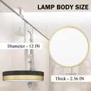 12'' LED Ceiling Light Fixture Flush Mount 2 Pack 18W Bedroom Ceiling Light Dimmable 3000K/3500K/4000K/5000K/6500K Black Gold Ceiling Lamp for Kitchen Bedroom Bathroom Hallway