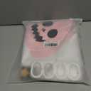 Cute Halloween Fabric Shower Curtain Aesthetic Funky Bathroom Decorations, Colorful Fun Scary Jack Pumpkins Ghost Witch Hats Gothic Halloween Fall Girls Kids Shower Curtain Set with Hooks (72"W x 72"L (Pack of 1), White)