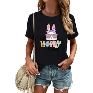 Women's Festival T-Shirt - Funny Holiday Graphic Tee, Valentine's St. Patrick's Easter Mother's Day Print T-Shirt (XS)