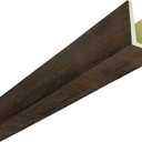 Heritage Timber Rustic Sawn Faux Wood Beam, 3-Sided (U-Beam), 3 1/2"W x 3 1/2"H x 72"L, Kona Brown Finish