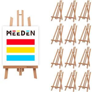 MEEDEN 20 Inch Tabletop Easel: 12 Pack Beech Wood Easel for Painting - Display Table Top Easel Canvas Stand for Painting Sign (Natural)