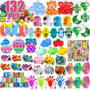 132 PCS Party Favors for Kids 8-12, Pinata Stuffers, Prizes Treasure Box Toys for Classroom, Goodie Bag Stuffers,Treasure Chest, Prize Box Toys, Pinata Filler