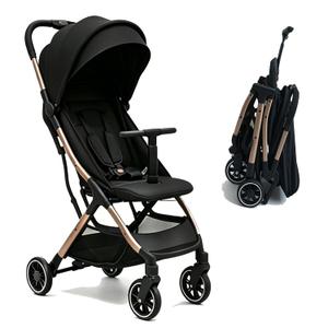 COOL KIDS Portable Stroller with Automatic FoldLightweight Umbrella Stroller with Pop Out Sun CanopyCompact Strollers for Travel(Rose Gold)