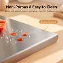 Stainless Steel Cutting Board, 19.7"L x 15.7"W