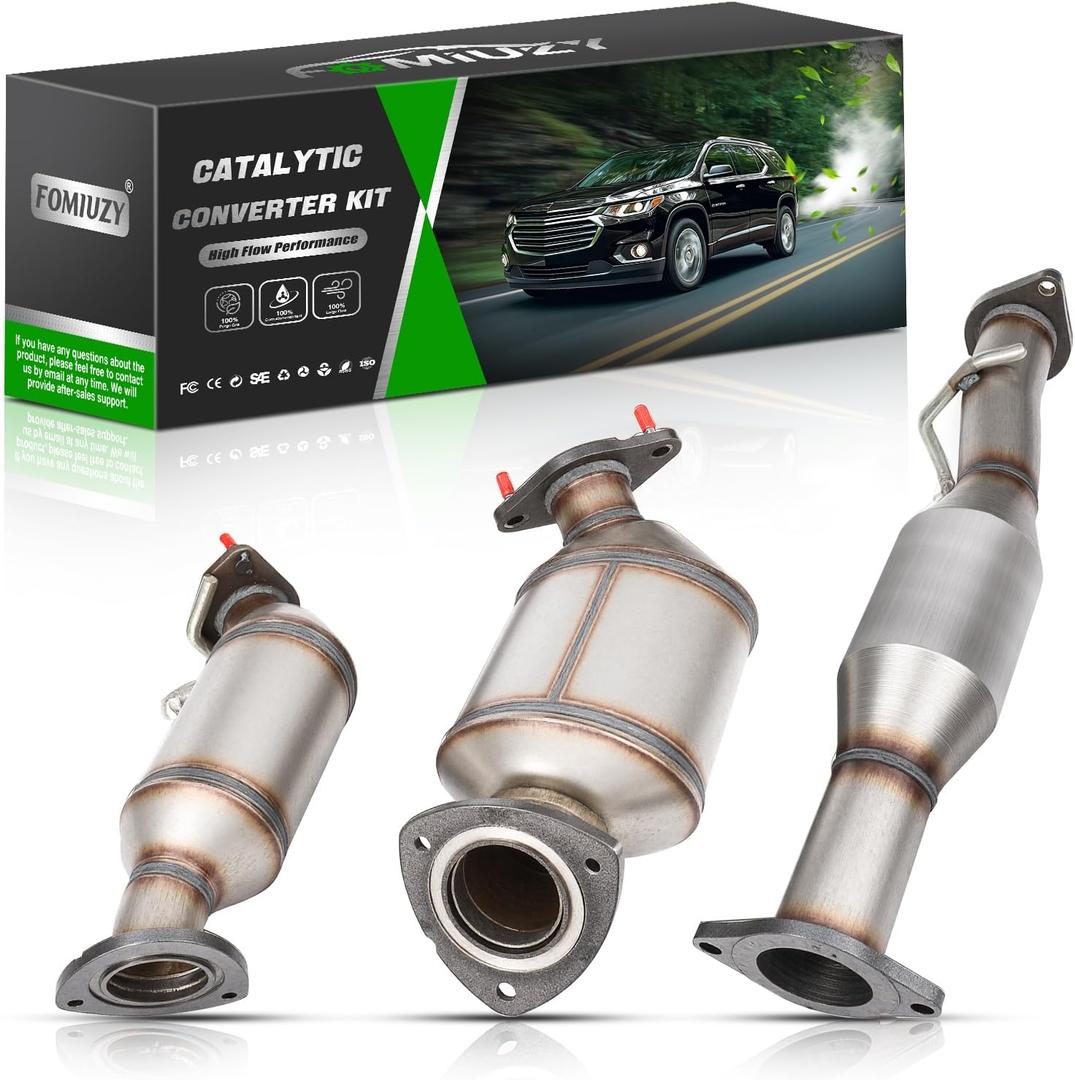 High Flow Front Catalytic Converter Kit Direct-Fit Chevy Traverse 2009 2010 2011 2012 2013 2014 2015 2016 2017 GMC Acadia 2007-2017 Buick Enclave 2008-2017 Saturn Outlook 2007-2010 3.6L