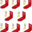 Fire Extinguisher Mount Wall Hook Bracket for Holding up to 20 lbs Extinguishers, Suited for Large and Small Dry Chemical and Water Extinguishers | 8pc