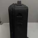 gzcz Large Capacity Travel Makeup Train Case, Professional Cosmetic Bags for Women, Portable Makeup Brush Bag Organizer Storage with Adjustable Dividers and Shoulder Strap (Black)