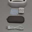 Ultrasonic Jewelry Cleaner, 48KHz Ultrasonic Cleaner Machine for Jewelry, Eyeglasses, Rings, Watch Strap, Dentures-Dual Cleaning Modes, 304 Stainless Steel Tank (White)