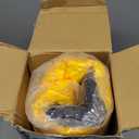 Love's cabin Round Donut Cat and Dog Cushion Bed, 25in Pet Bed for Small or Medium Dogs, Anti-Slip & Water-Resistant Bottom, Soft Durable Fabric Pet Beds, Washable Calming Cat Bed Yellow Stripe