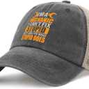 I'm A Mechanic I Can't Fix Stupid Mechanic Trucker Hat Fishing Hats AllBlack Golf Hat Gifts for Grandpa Workout Cap