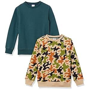 Amazon Essentials Boys and Toddlers' Fleece Crew-Neck Sweatshirts, Multipacks, XL
