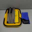 2 in 1 Car Window Squeegee and Collapsible Bucket Set,Long Handle,Yellow
