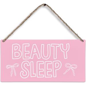 huester Beauty Sleep Pink Coquette Bow Hanging Wood Plaque Sign, Coquette Preppy Room Decor, Preppy Wall Decor, Girly Room Bedroom Decor, Pink Wall Decor for Bedroom, 12x6 in, 669 huester Beauty Sleep Pink Coquette Bow Hanging Wood Plaque Sign, Coquette Preppy Room Decor, Preppy Wall Decor, Girly Room Bedroom Decor, Pink Wall Decor for Bedroom, 12x6 in, 669