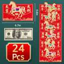 24Pcs Year of the Horse Chinese New Year Red Envelopes 2026 - Ideal for Cash and Coins, Lunar Festival Envelope (Multicolor)