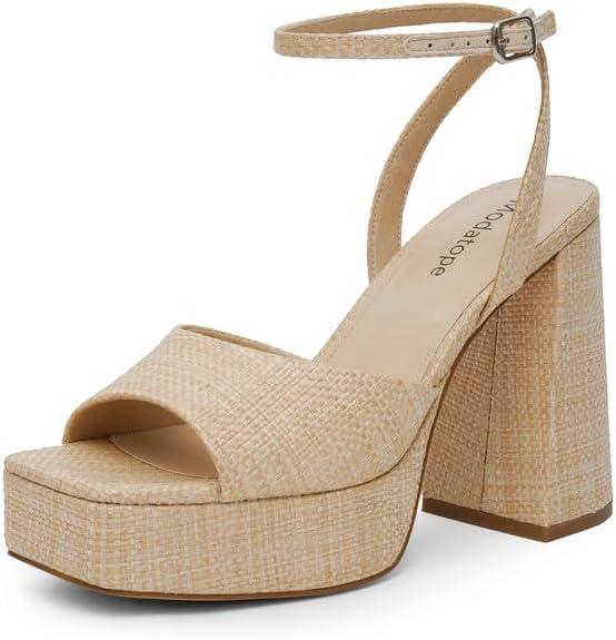 Modatope Platform Heels for Women Platform Sandals Womens Chunky Heel Open Toe Pumps Ankle Strap Womens Wedding Party Pumps Shoes (6.5, Braided)