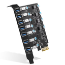 PCI-E to USB 3.0 7-Port(7X USB-A ) Expansion Card ,PCI Express USB Add in Card , Internal USB3 Hub Converter for Desktop PC Host Card Support Windows 10/8/7/XP and MAC OS 10.8.2 Above 