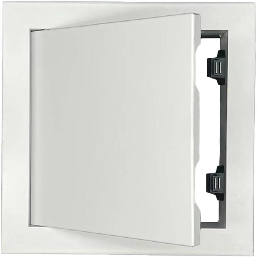 Access Doors Panel 10 x 10 inch Aluminum Alloy Access Door for Drywall Panel for Wall and Ceiling Electrical and Plumbing (White, 10x 10 inch)