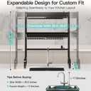 3 Tier Extra Large Stainless Steel Expandable Over The Sink Dish Drainer Drying Rack, Rust Proof Metal, Space Saving, Modern Black Big Capacity Extendable Plate Strainers Above Kitchen Counter, L X 12" W X 31.5" H