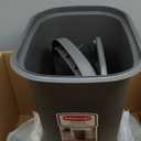 Rubbermaid Spring Top Trash Can with Lid 13 Gallon Gray Plastic Garbage Bin for Home/Kitchen/Office/Garage