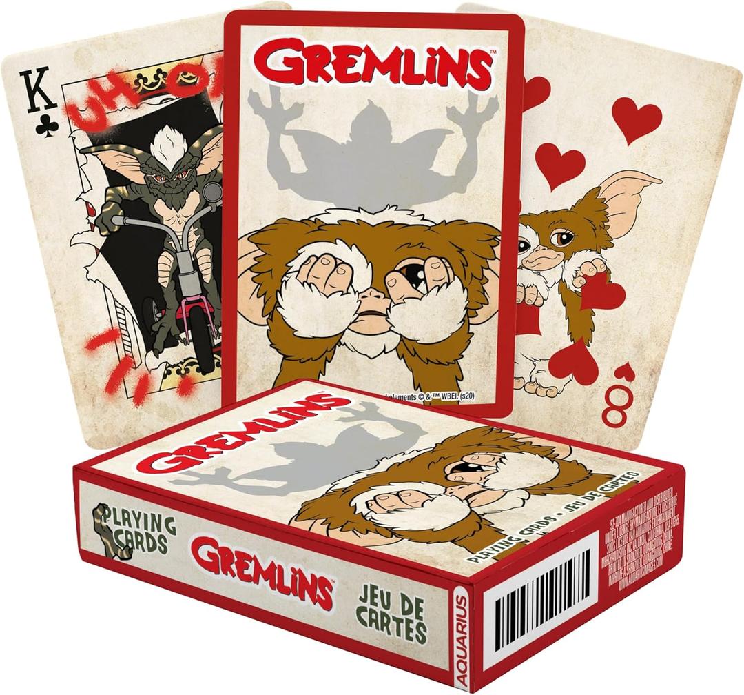 Aquarius Gremlins Playing Cards - Gremlins Themed Deck of Cards for Your Favorite Card Games - Officially Licensed Gremlins Merchandise & Collectibles