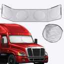 Semi-Truck Sun Shade for Windshield and Side Windows, Maximum Coverage to Block UV, Best for Semi, Commercial & Big Rig Truck