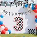 2 x 100Ft Black and White Checkered Flag Banner, Racing Pennant Banner, Race Car Birthday Party Decorations Supplies