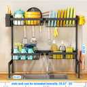 ARSTPEOE 2 Tiers 4 Baskets (one More Than Others) Over The Sink Dish Drying Rack,fits All Sinks (from 24.8" to 35.4"),2-Tier Adjustable Sink Rack,Dishes Rack Kitchen Storage Organizer Space Saving