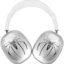 Case Cover for AirPods Max,TPU Cool Soft Clear Case,Silver Spider Earcup Cover for Apple AirPods Max for Men&Women Accessories Protective Cover(Spider,Clear)