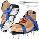 Miuwauer Lawn Aerator Shoes (Upgrade Version (Aluminum Alloy Sole), Black-Blue)