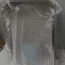 Large Stainless Steel Rabbit Litter Box,Bunny Litter Pan with Widened Grid,Toilet Tray,High Back Wall,Deep Waste Storage 