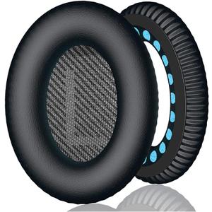 Replacement Earpads Cushions for Bose QC35/25/15/AE2/AE 2i/AE 2w/SoundTrue/SoundLink Headphone, 1 Pair Noise Isolating On-Ear Ear Pads with Soft Memory Foam with Premium Protein Leather(Black)
