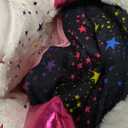 Happy Nappers Pillow & Sleepy Sack- Comfy, Cozy, Compact, Super Soft, Warm, All Season, Sleeping Bag with Pillow- Medium 54 x 20, Shimmer Unicorn