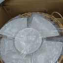 AVLA Ceramic Divided Serving Dishes, Porcelain Relish Tray, Party Appetizer Platter, 6 Removable Snack Bowls with Cattail Basket for Chips and Dips, Candy, Nut, Condiment, Veggie, Portable Handle