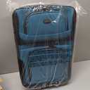 U.S. Traveler Rio Lightweight Softside Rolling Carry-on Suitcase, 2-Wheel Set, Teal