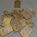 12pcs Christmas Vintage Metal Hanging Photo Frame Ornaments 2 x 3 Inch Reusable Small Vintage Photo Ornaments for Display Picture Xmas Frame Craft Kits for Family Christmas Tree Home Decor