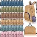 48 Pack Neutral 17 Inch Foldable Backpacks in Bulk