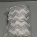 Soft Gray and White Chevron High Chair Pad | Easy to Install Replacement Cushion Fits Most 3-5 Point Harness High Chairs (20 X 37 Inch)