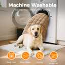 Couch Cover for Dogs Washable, Fuzzy Pet Couch Covers for Sofa Pet Friendly, Non-Slip Sofa Protector, Brown, 27.6" x 59"