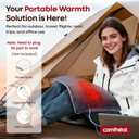 Comfheat USB Heating Pad for Travel Warmth Outdoors, 5V Small Heated Pad FSA Eligible HSA Non-Rechargeable Heat Therapy for Pain Relief Abdomen Cramps, 3 Heat Settings & Auto Off (16"x 12") Gray