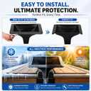 12 Pack Under Deck Drainage System Downspout, PE Rain Drain Gutter for 12" & 16" Joist Spacing, Heavy Duty Waterproof Decking Solutions to Create Dry Living Space Under Deck, All-Weather Black