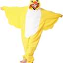 Adult yellow duck Onesie Costume Pajamas,animal Onesie Pajamas,Christmas Halloween yellow duck Onesie Pajamas (Medium)
