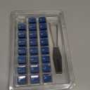 HK GAMING Rubber Backlit Doublesht Keycap Set | OEM Profile for Mechanical Keyboard (23 Keys, Dark Blue)