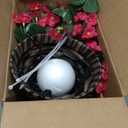 Artificial Fake Hanging Flowers Plants Baskets for Outdoor Outside Porch Decoration, Faux Silk Hotpink Realistic UV Resistant Orchid Long Vines in Planter for Spring Summer Home Patio Balcony