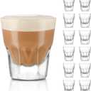 Libbey Gibraltar DuraTuff Cortado Glasses Set of 12, 4.5 Oz Durable Restaurant Style, Glass Espresso Cups, Drinkware Set for Home, Coffee Service