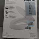 KOHLER 25875-0 Hyten 3" Height, Elevated Soft Close Elongated Toilet Seat, Contoured Seat with Grip-Tight Bumpers, Quick-Attach Hardware, No Slam Toilet Seat, White