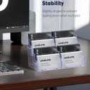 Uniclife 2 Pack Acrylic Business Card Holder for Desk 8 Slots Clear Business Card Display Stand for Men & Women Desktop Business Card Organizer Card Stand for Office Home Exhibition, 480 Card Capacity