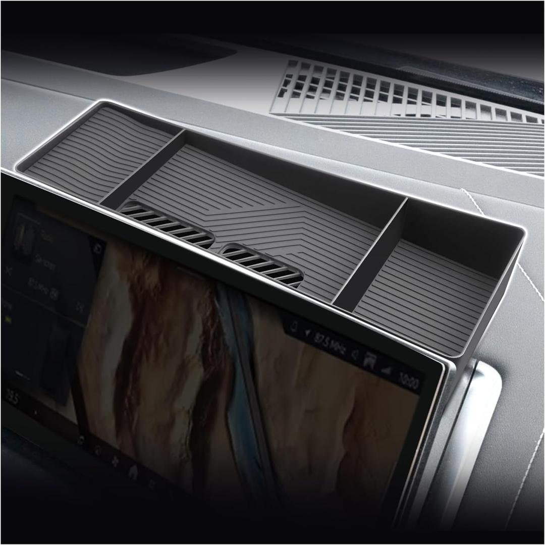 SXCY for 2025 2026 BMW X3 Dashboard Organizer Tray [14.9 Navi+12.3 Dash Whole Screen Only] for 2025 2026 BMW X3 Accessories Screen Back Console Tray 2025 2026 X3 Behind Dash Console Organizer