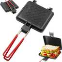 Foldable Sandwich maker, double-sided grilled cheese pan, panini press sandwich maker. It is also a friendly pie irons for camping and campfire sandwich maker.