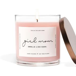 ThreeKin Scented Candles for Girl Mom, Natural Soy Wax Candles for Home, Relaxing Aromatherapy for Moms, Lavender Essential Oils with a Hint of Sass, Long Lasting Candle Burns for 75 Hours